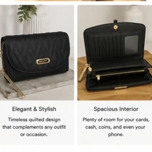 Stylish Black Quilted Wallet