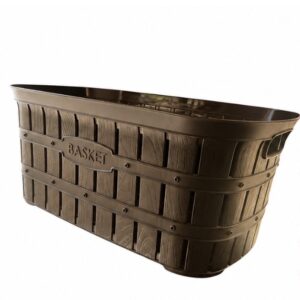 Rustic Plastic Storage Basket — Large