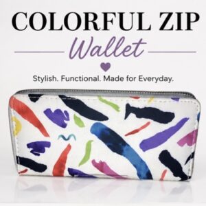 White Multi-Colour Ladies Wallet